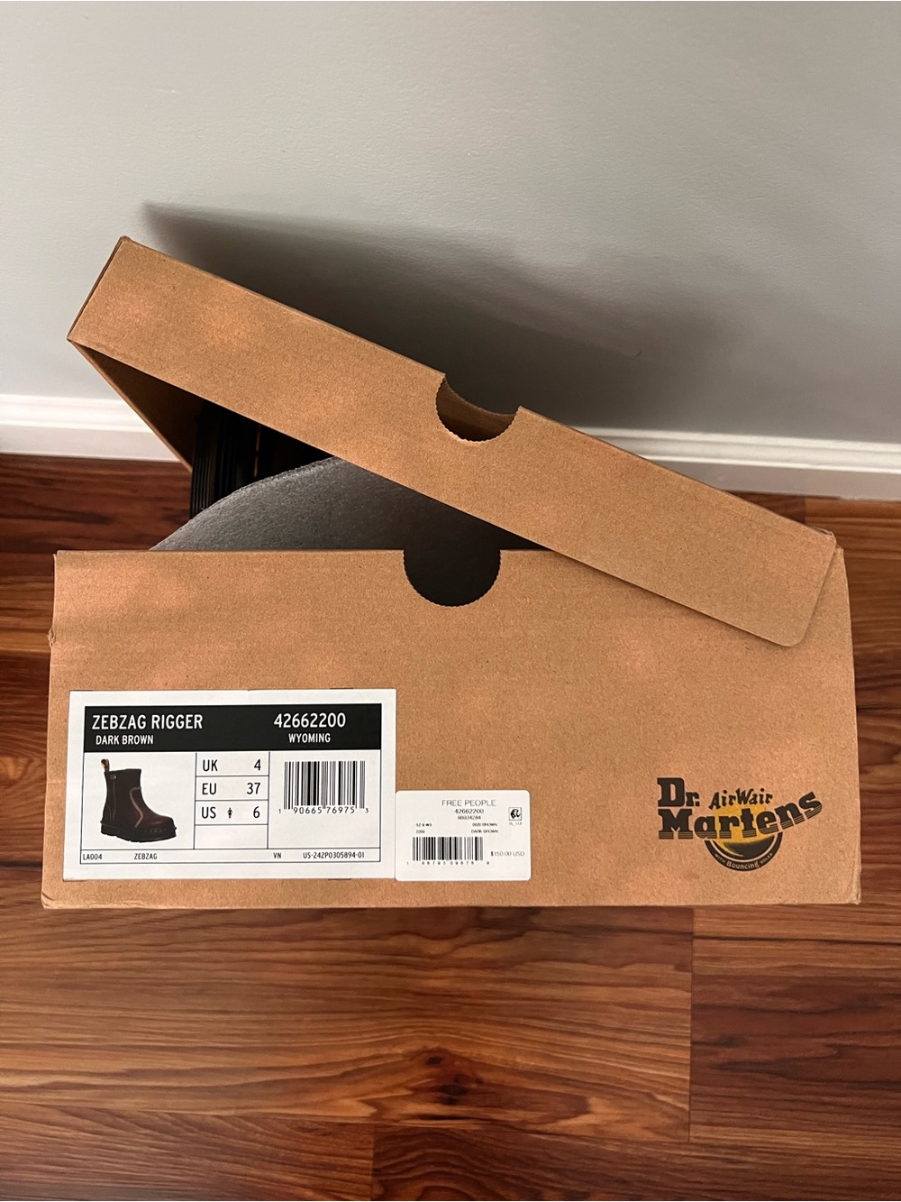 Dr. Martens | Zebzag Rigger Slip On Leather Boots in Dark Brown - Picture 7 of 7